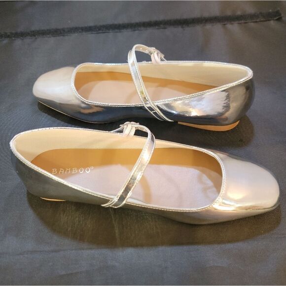 BRAND NEW BAMBOO MARY JANE STYLE CLASSIC BUCKLED STRAP ROUND-TOE FLAT SH… R3 - Picture 6 of 16